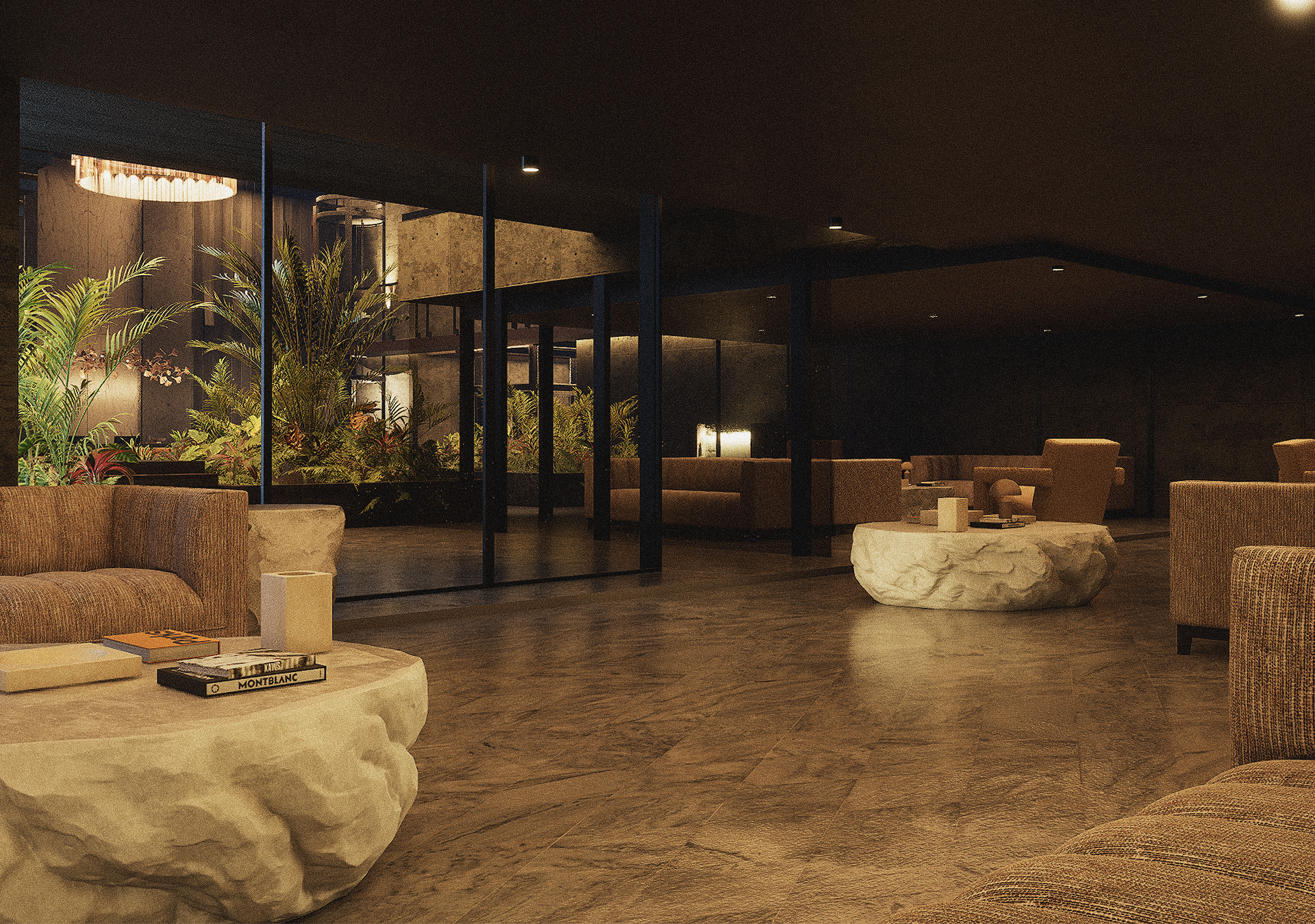 Wilderness Lobby Hotel render sequence B